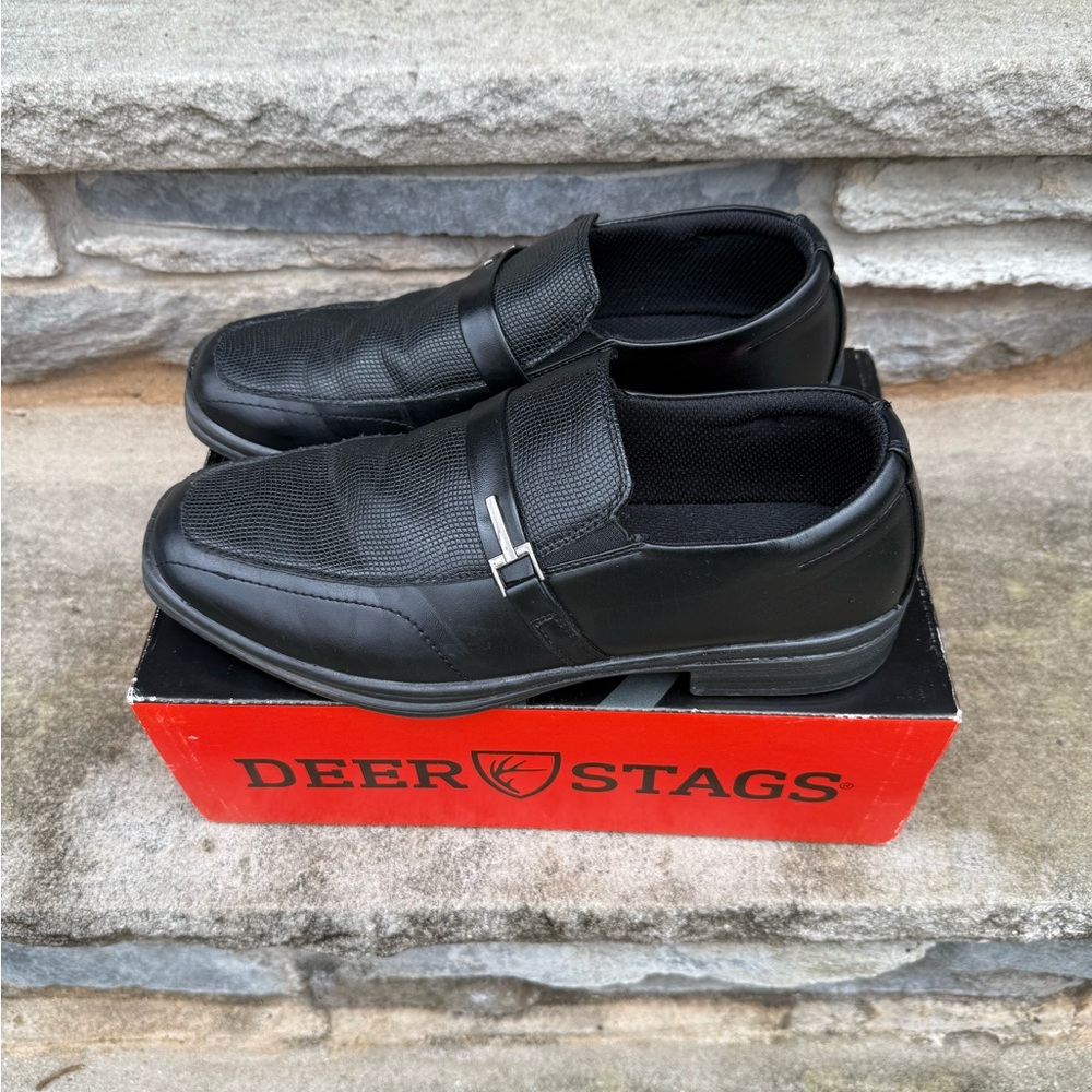Deer Stags Men's Black Slip-On Loafers US Size 7